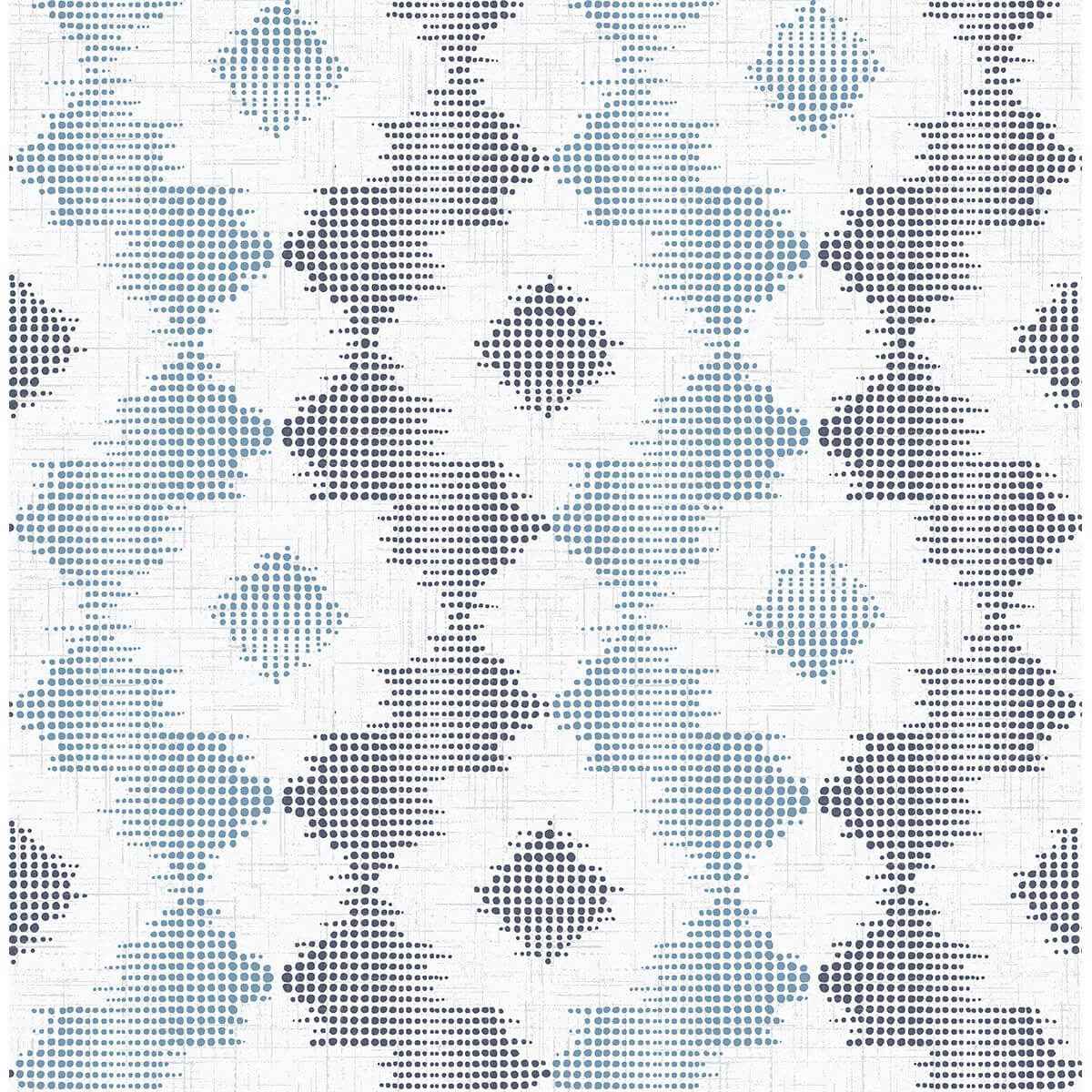 Babylon Blue Abstract Floral Wallpaper - York Wallcoverings - 2902-25521 - York Wallcoverings Wallpaper