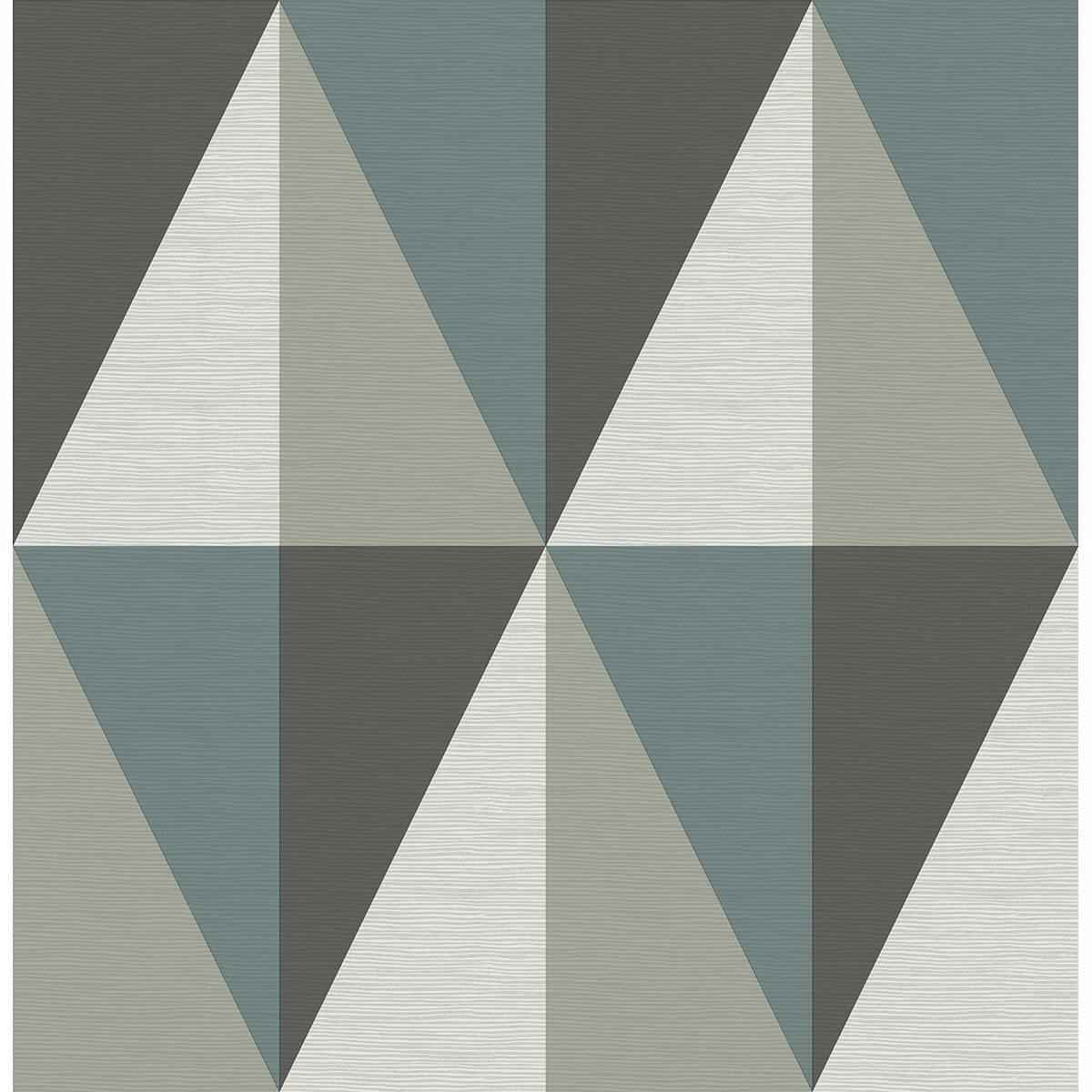 Aspect Teal Geometric Faux Grasscloth Wallpaper - York Wallcoverings - 2902-25539 - York Wallcoverings Wallpaper