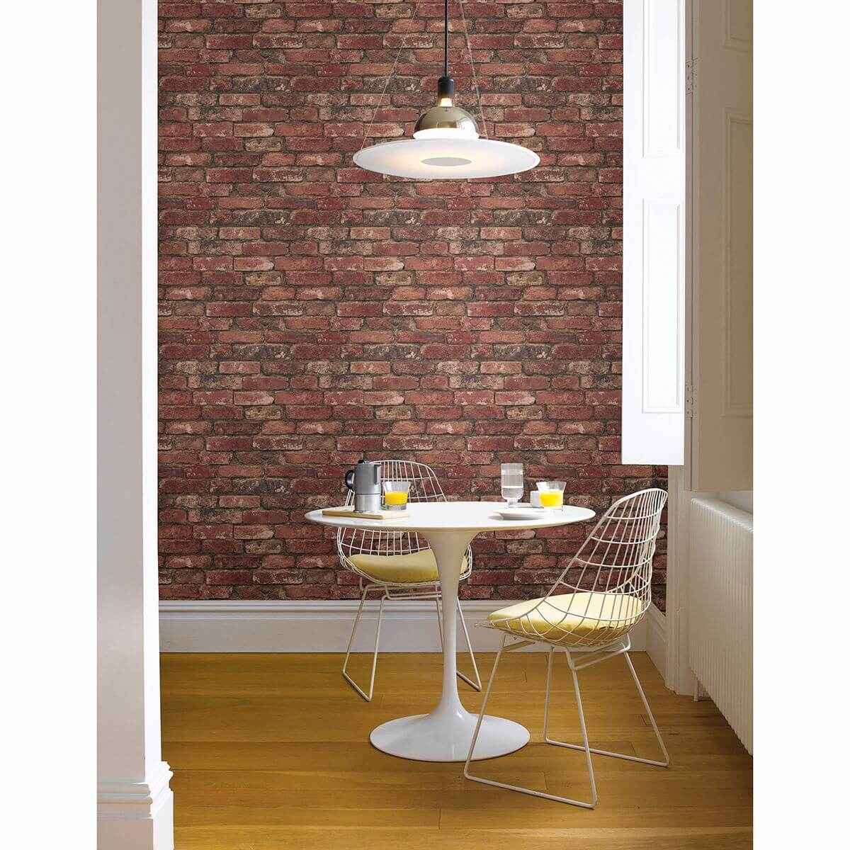 Debs Red Exposed Brick Wallpaper - York Wallcoverings - 2922-21258 - York Wallcoverings Wallpaper