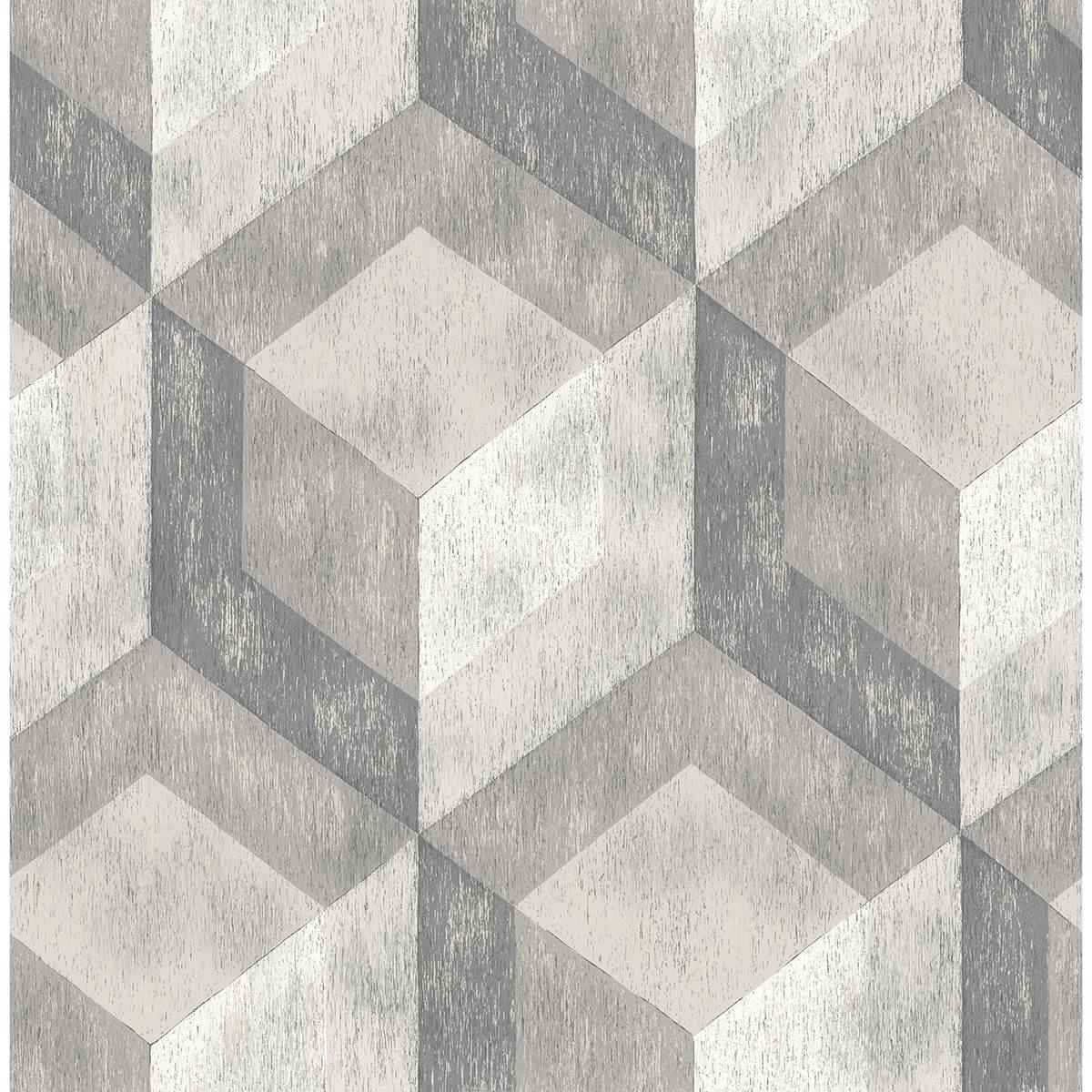 Clarabelle Grey Rustic Wood Tile Wallpaper - York Wallcoverings - 2922-22306 - York Wallcoverings Wallpaper