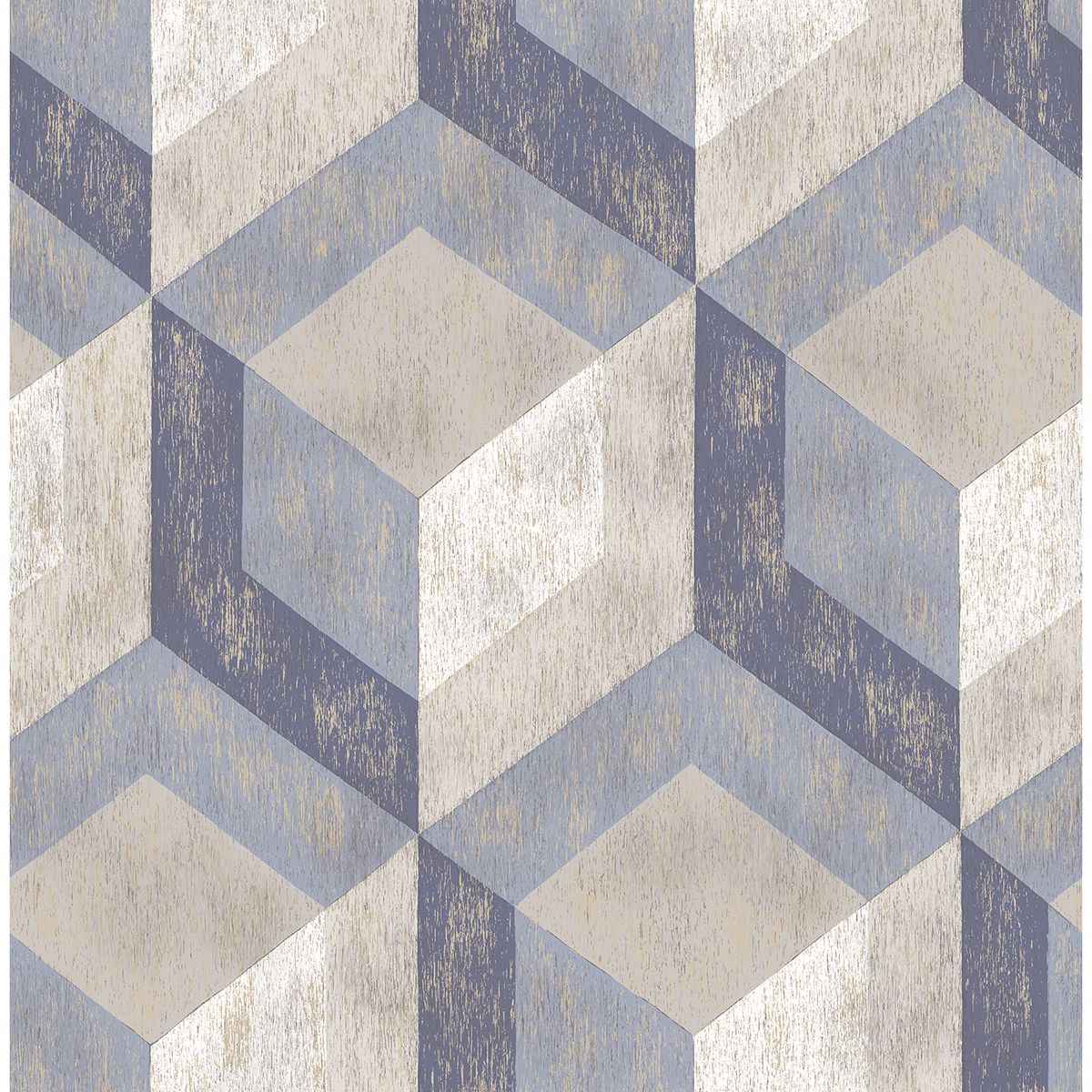 Clarabelle Blue Rustic Wood Tile Wallpaper - York Wallcoverings - 2922-22311 - York Wallcoverings Wallpaper