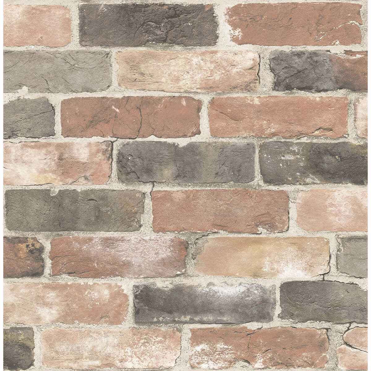 Rustin Red Reclaimed Bricks Wallpaper - York Wallcoverings - 2922-22320