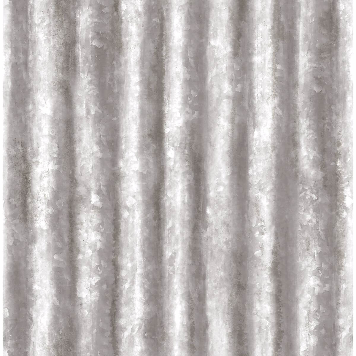 kirkland-silver-corrugated-metal-wallpaper-york-wallcoverings-2922-22336 - York Wallcoverings Papel pintado