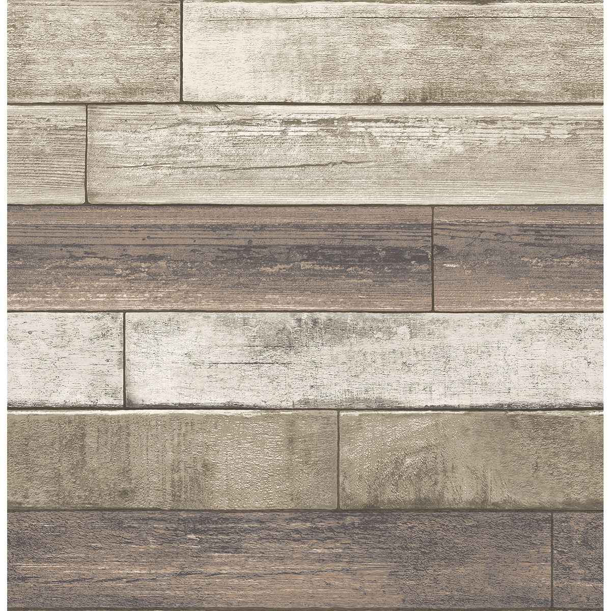 Porter Coffee Weathered Plank Wallpaper - York Wallcoverings - 2922-22347 - York Wallcoverings Wallpaper