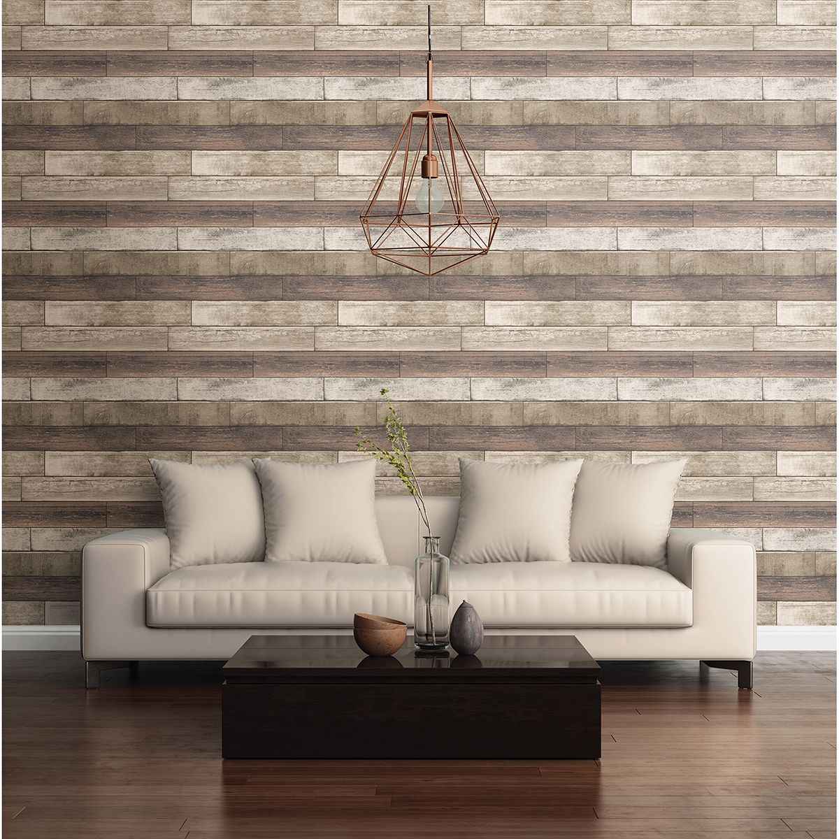 Porter Coffee Weathered Plank Wallpaper - York Wallcoverings - 2922-22347 - York Wallcoverings Wallpaper