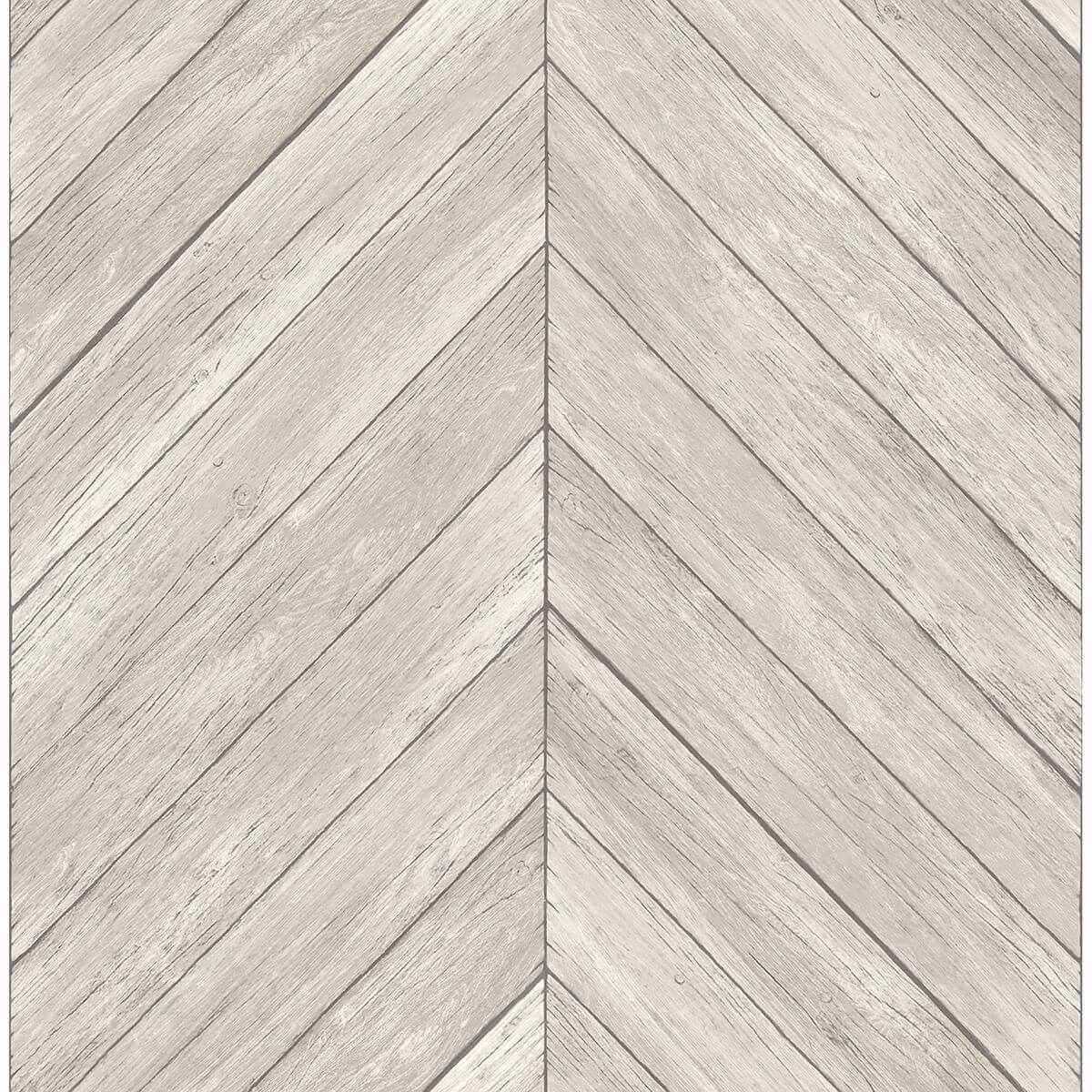 Parisian Light Grey Parquet Wallpaper - York Wallcoverings - 2922-24005