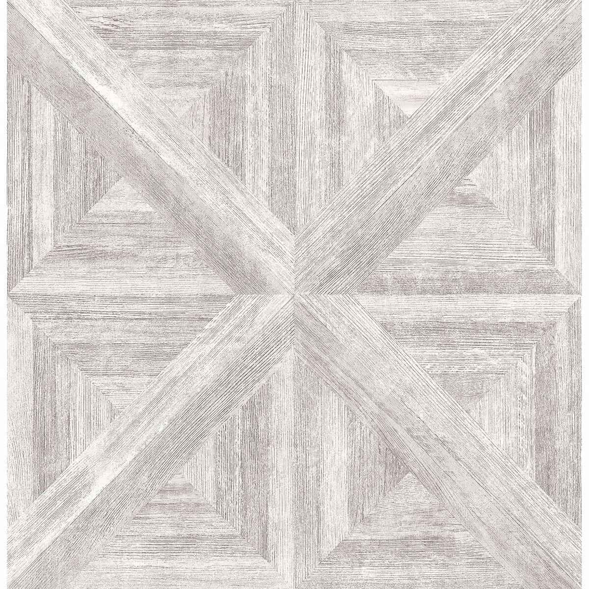 Carriage White Geometric Wood Wallpaper - York Wallcoverings - 2922-24017 - York Wallcoverings Wallpaper