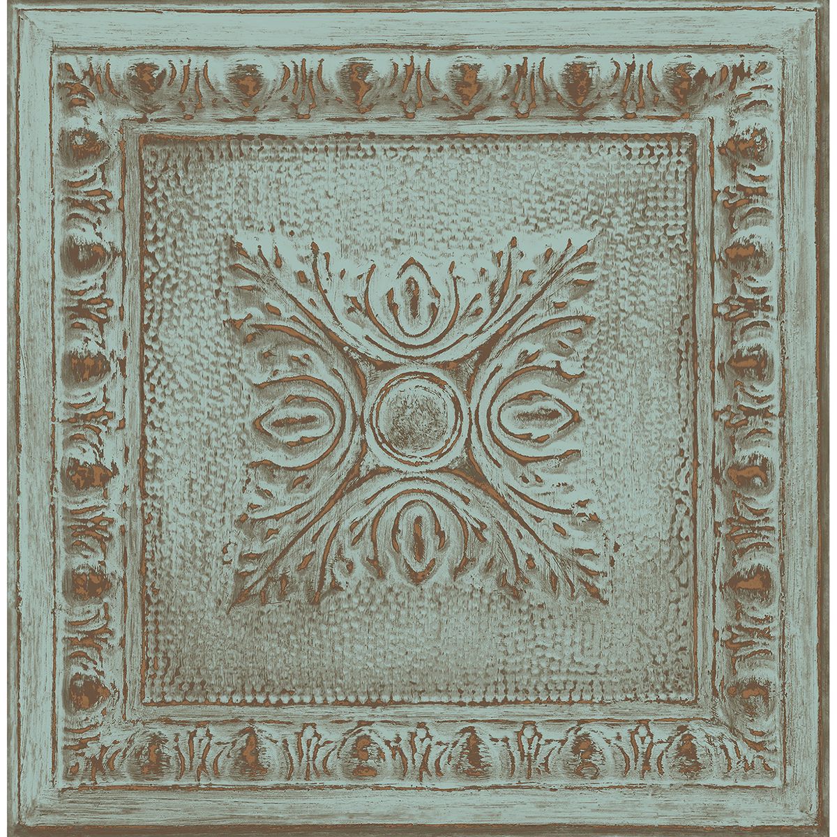 hillman-turquoise-ornamental-tin-tile-wallpaper-york-wallcoverings-2922-24032