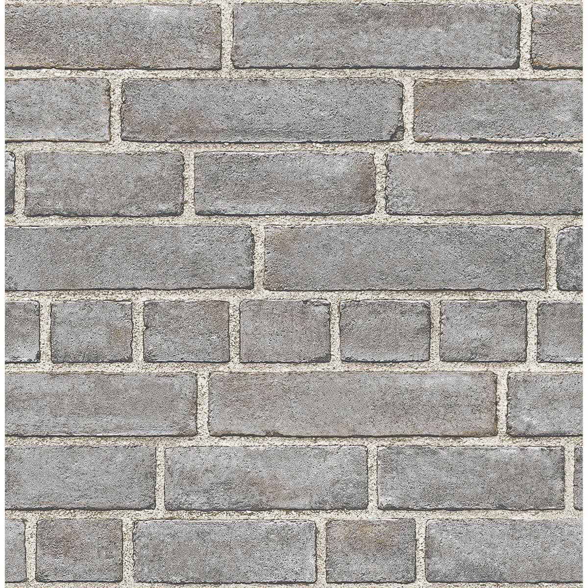Façade Grey Brick Wallpaper - York Wallcoverings - 2922-24050