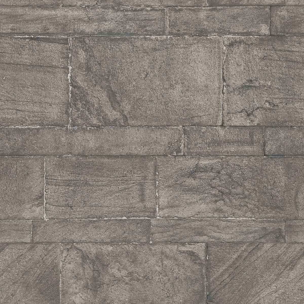 Murray Dark Grey Stone Wall Wallpaper - York Wallcoverings - 2922-25375 - York Wallcoverings Wallpaper