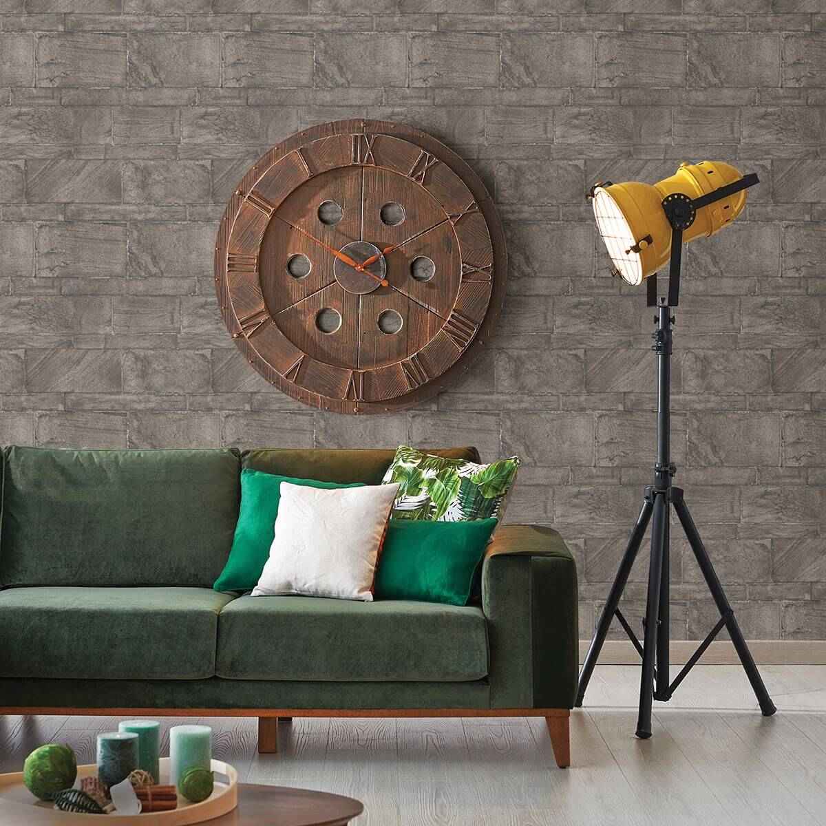 Murray Dark Grey Stone Wall Wallpaper - York Wallcoverings - 2922-25375 - York Wallcoverings Wallpaper