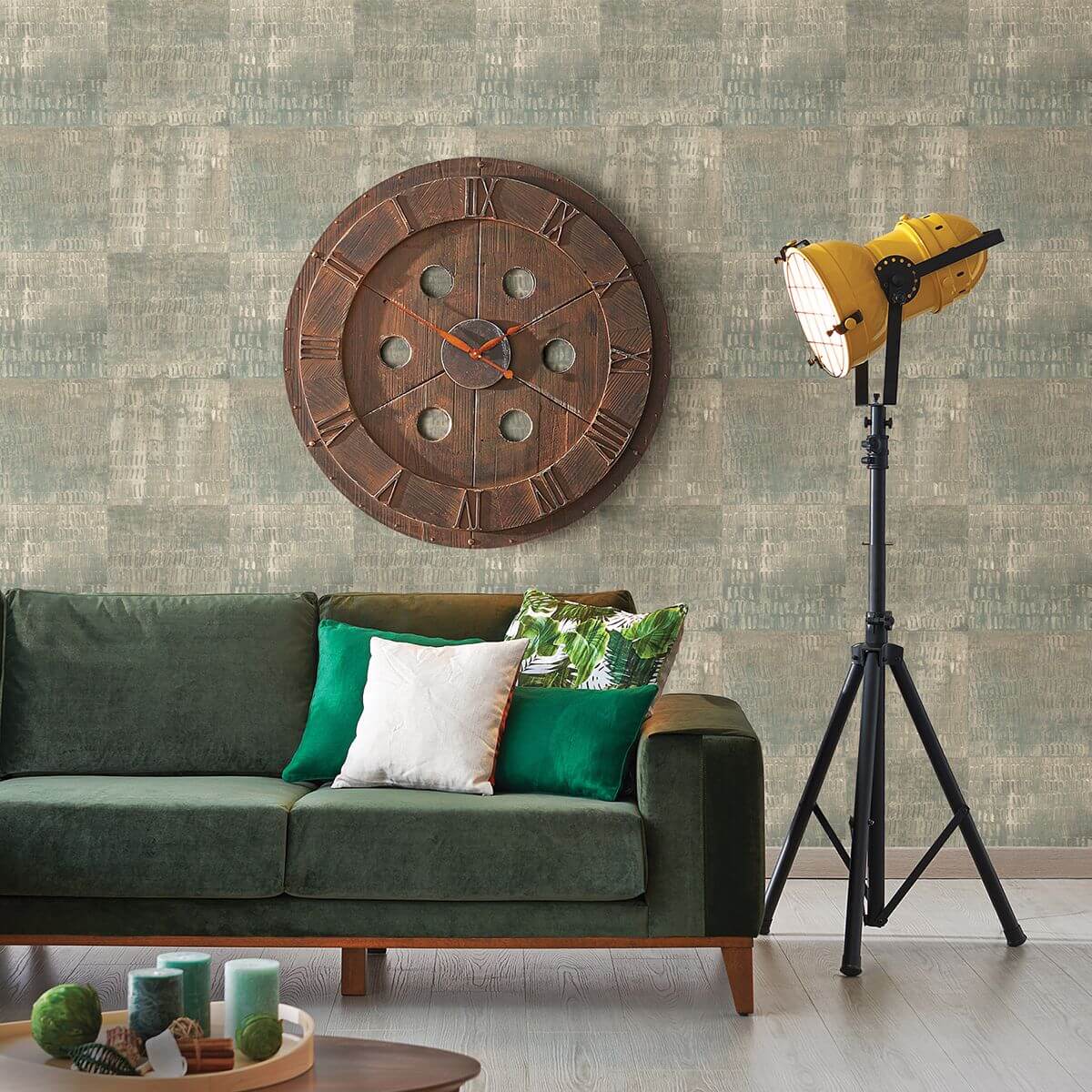 conundrum-sage-faux-metal-wallpaper-york-wallcoverings-2922-25380 - York Wallcoverings Papel pintado