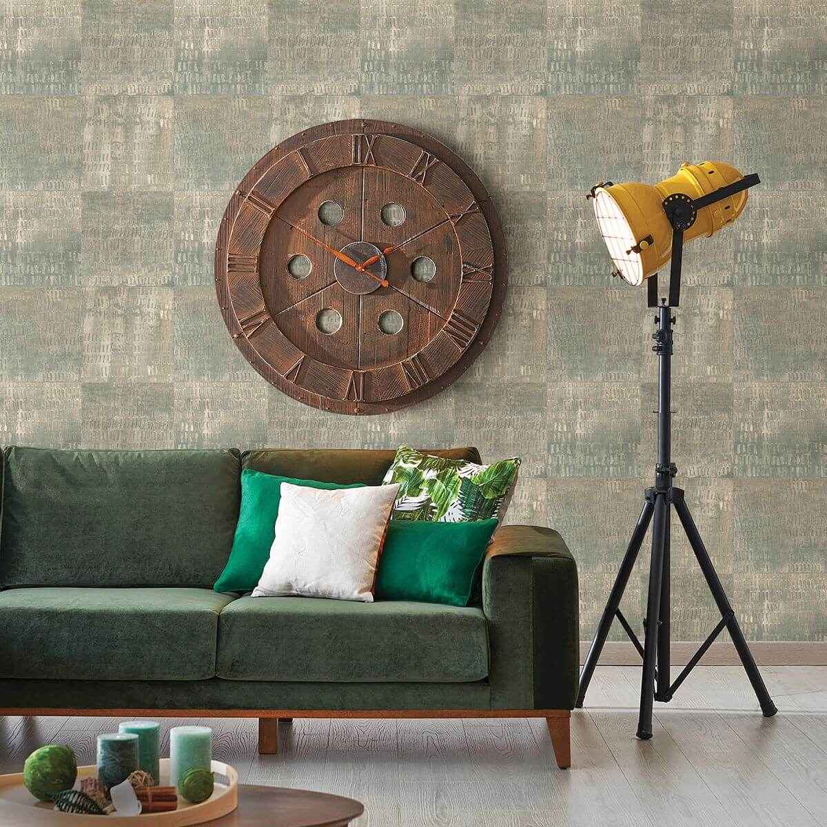 Conundrum Sage Faux Metal Wallpaper - York Wallcoverings - 2922-25380 - York Wallcoverings Wallpaper