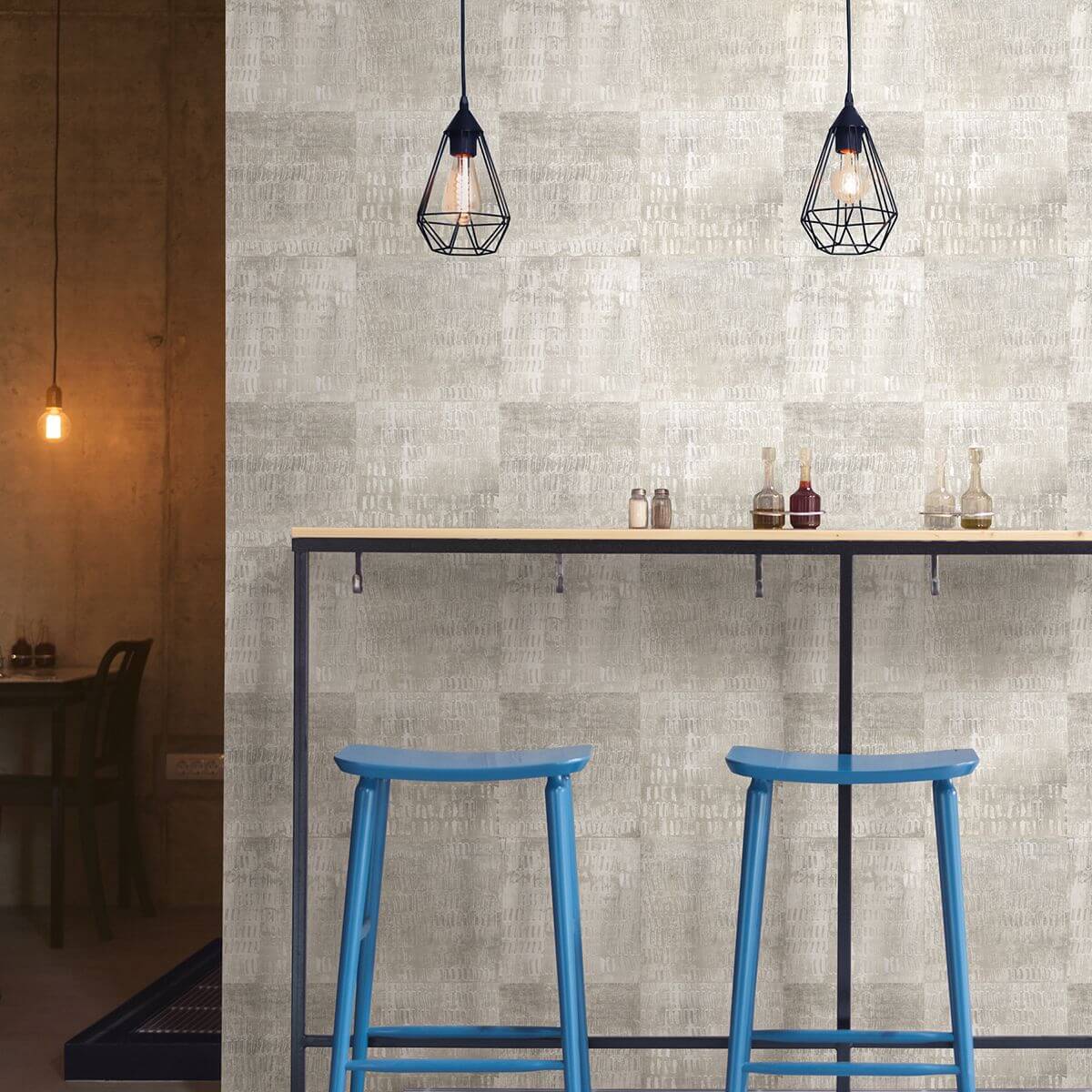 conundrum-silver-faux-metal-wallpaper-york-wallcoverings-2922-25382 - York Wallcoverings Papel pintado