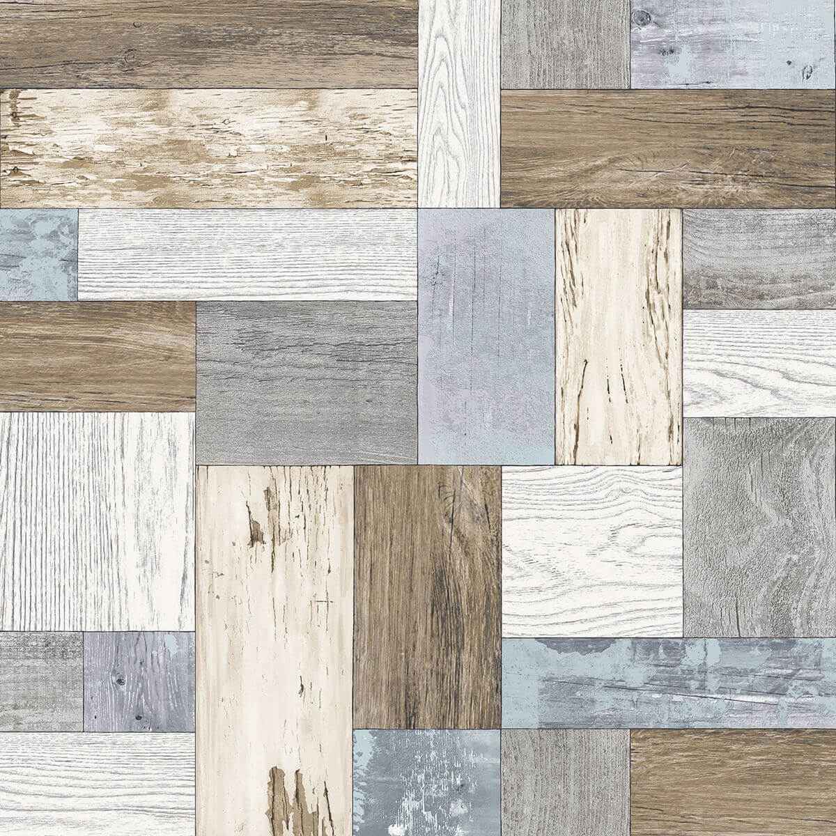 Knock on Wood Multicolor Distressed Wallpaper - York Wallcoverings - 2922-25384 - York Wallcoverings Wallpaper