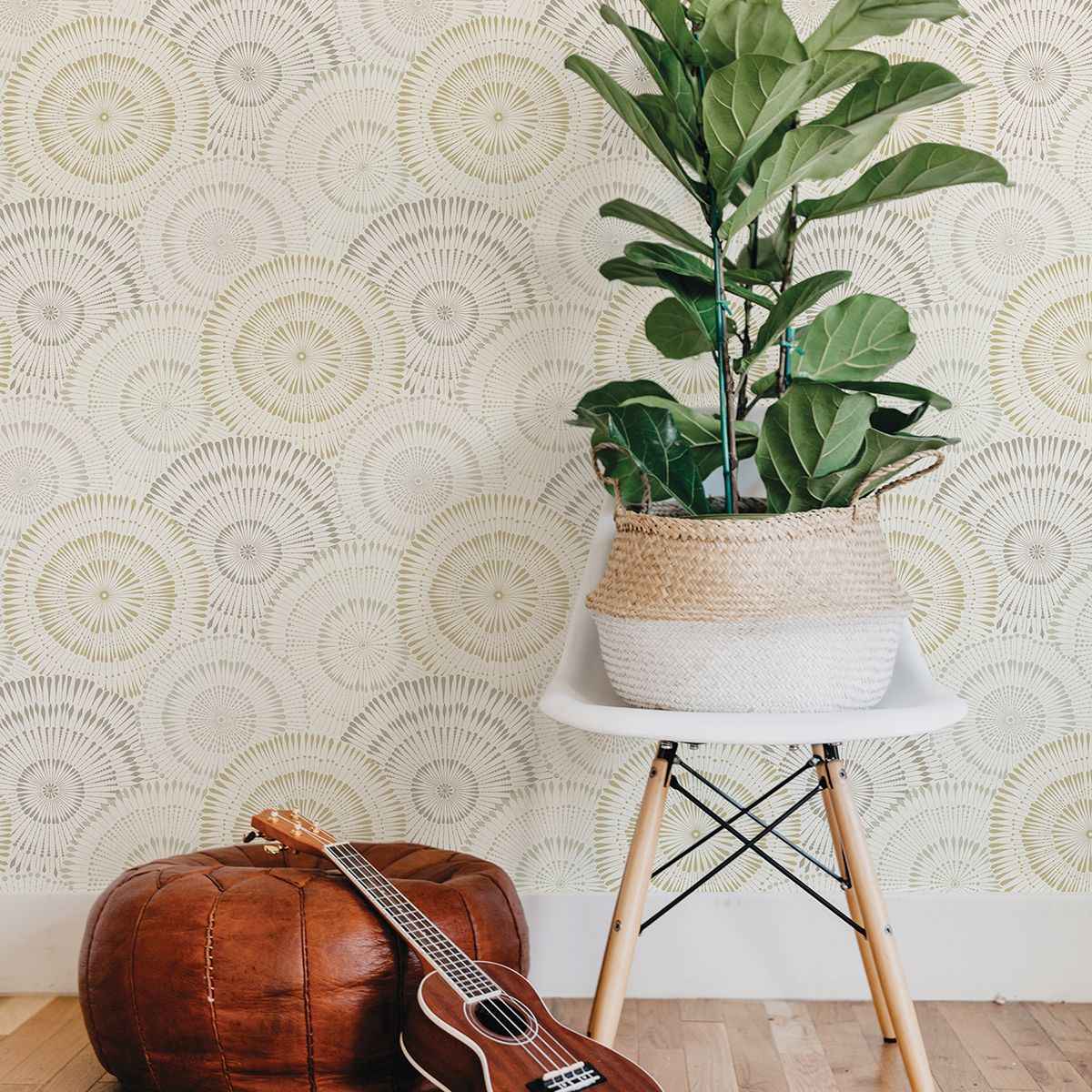 Howe Wheat Medallions Wallpaper - York Wallcoverings - 2909-AW87739 - York Wallcoverings Wallpaper