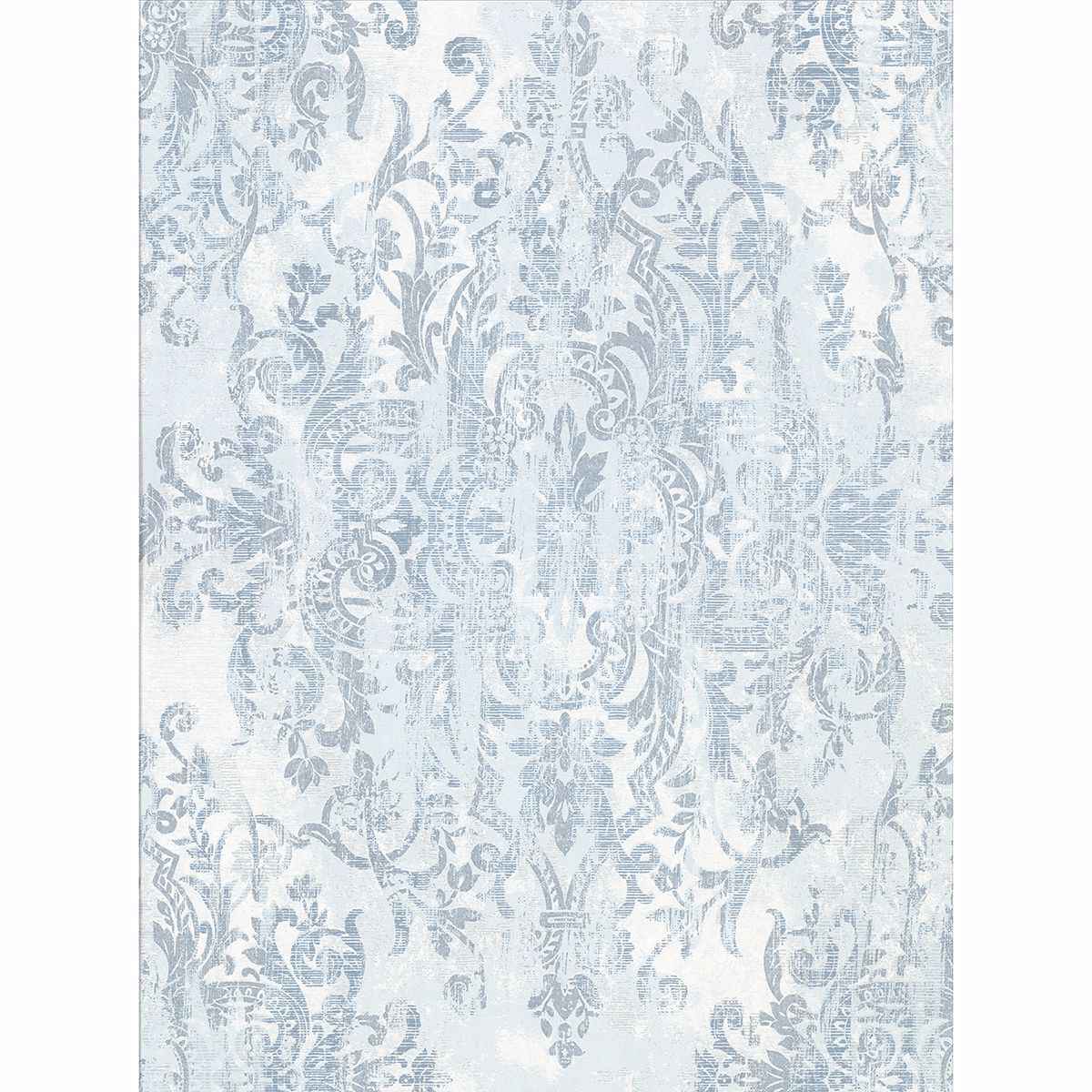 Shirley Slate Distressed Damask Wallpaper - York Wallcoverings - 2909-SH-13006
