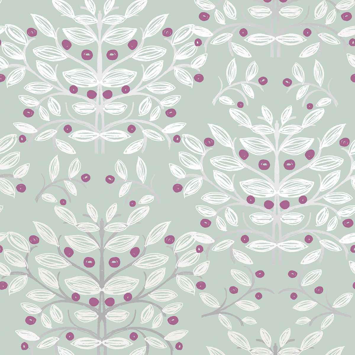 Kristofer Mint Mint Botanical Wallpaper - York Wallcoverings - SD5283-2