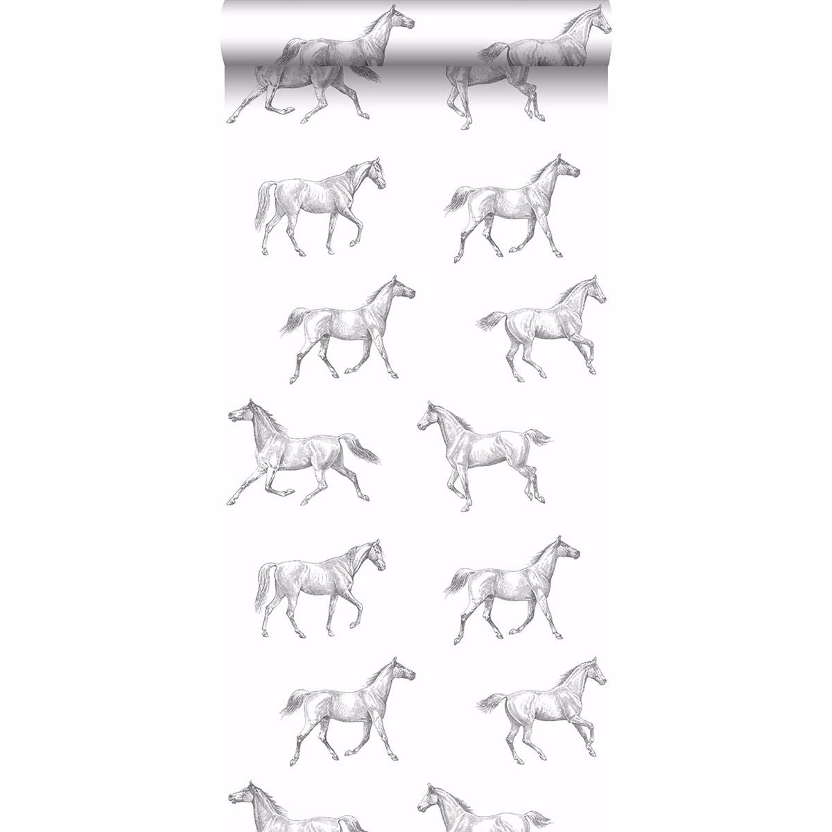 burnett-off-white-horses-wallpaper-york-wallcoverings-dd128807 - York Wallcoverings Papel pintado
