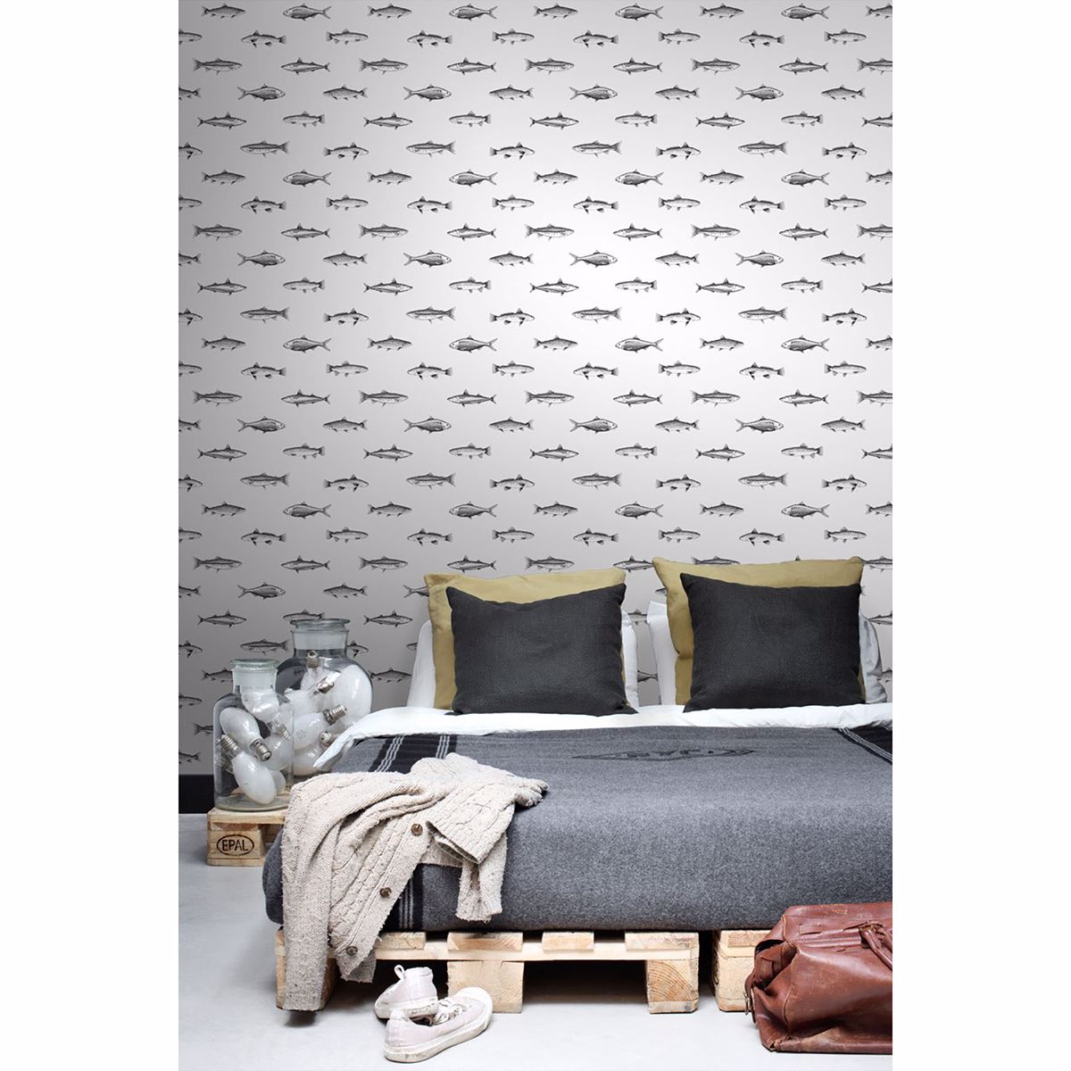 fiyero-off-white-fish-wallpaper-york-wallcoverings-dd138967 - York Wallcoverings Papel pintado