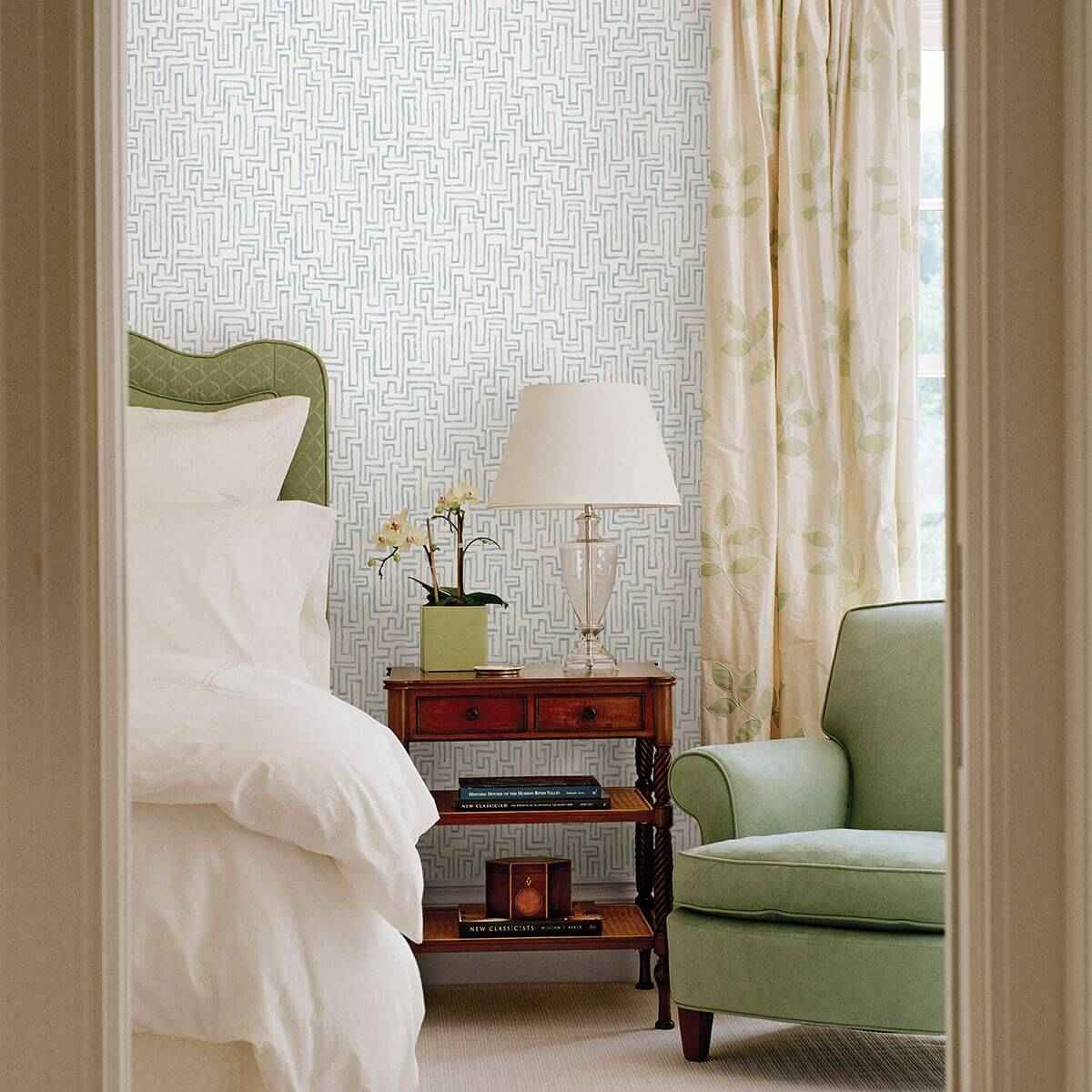 Ramble Blue Geometric Wallpaper - York Wallcoverings - 2861-25701 - York Wallcoverings Wallpaper