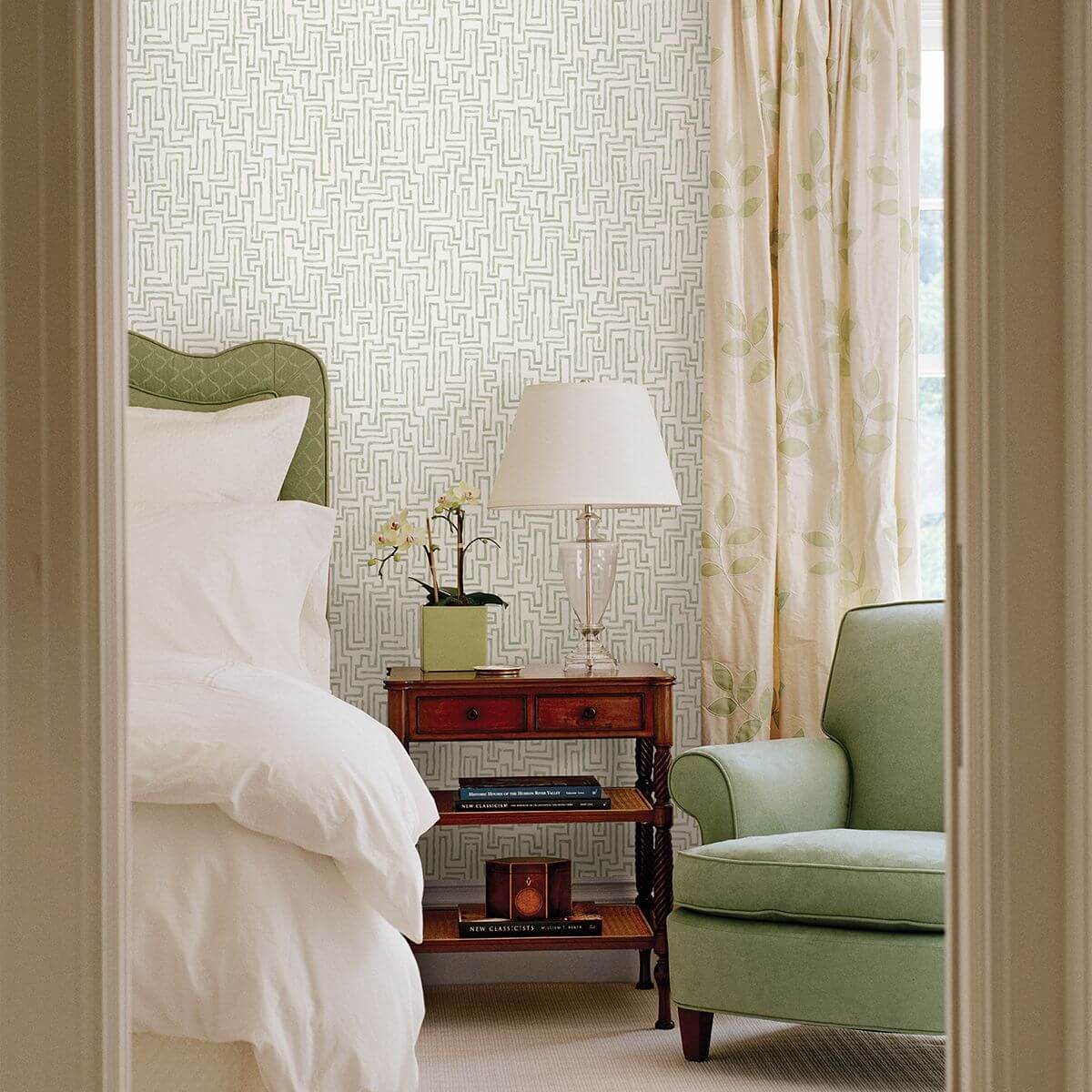 ramble-sage-geometric-wallpaper-york-wallcoverings-2861-25702 - York Wallcoverings Wallpaper