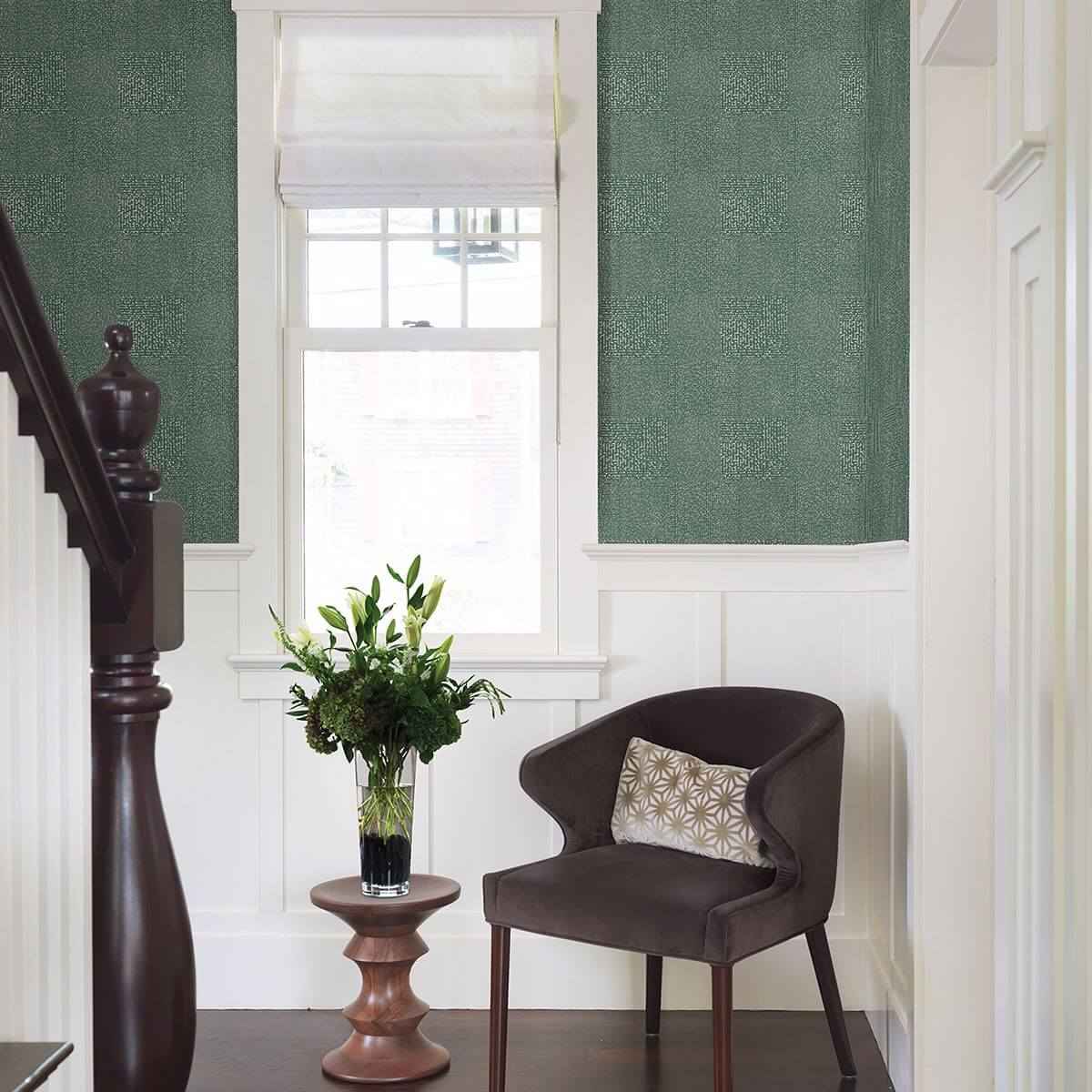 Zenith Green Abstract Geometric Wallpaper - York Wallcoverings - 2861-25739 - York Wallcoverings Wallpaper