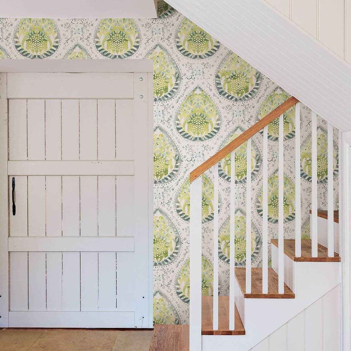 Alistair Green Medallion Wallpaper - York Wallcoverings - 2861-25750 - York Wallcoverings Wallpaper