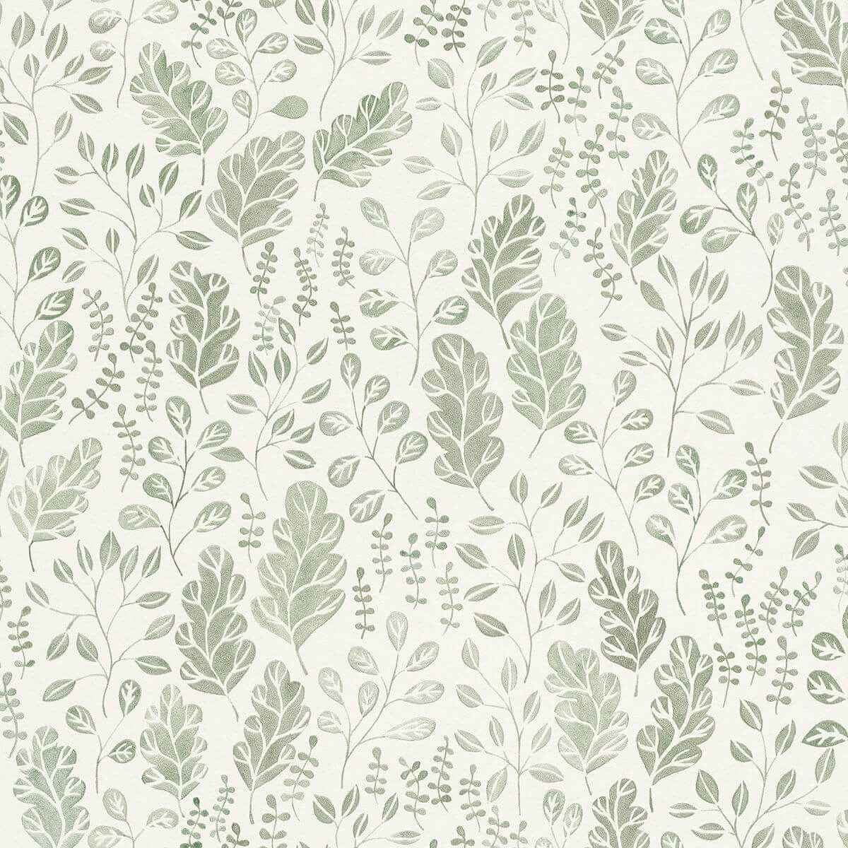 Isha Green Leaf Wallpaper - York Wallcoverings - 2948-27014 - York Wallcoverings Wallpaper
