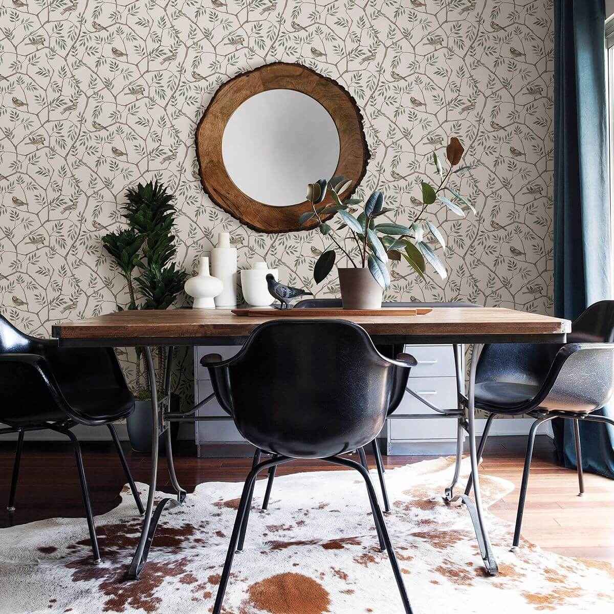 Crossbill Off White Branches Wallpaper - York Wallcoverings - 2948-27015 - York Wallcoverings Wallpaper