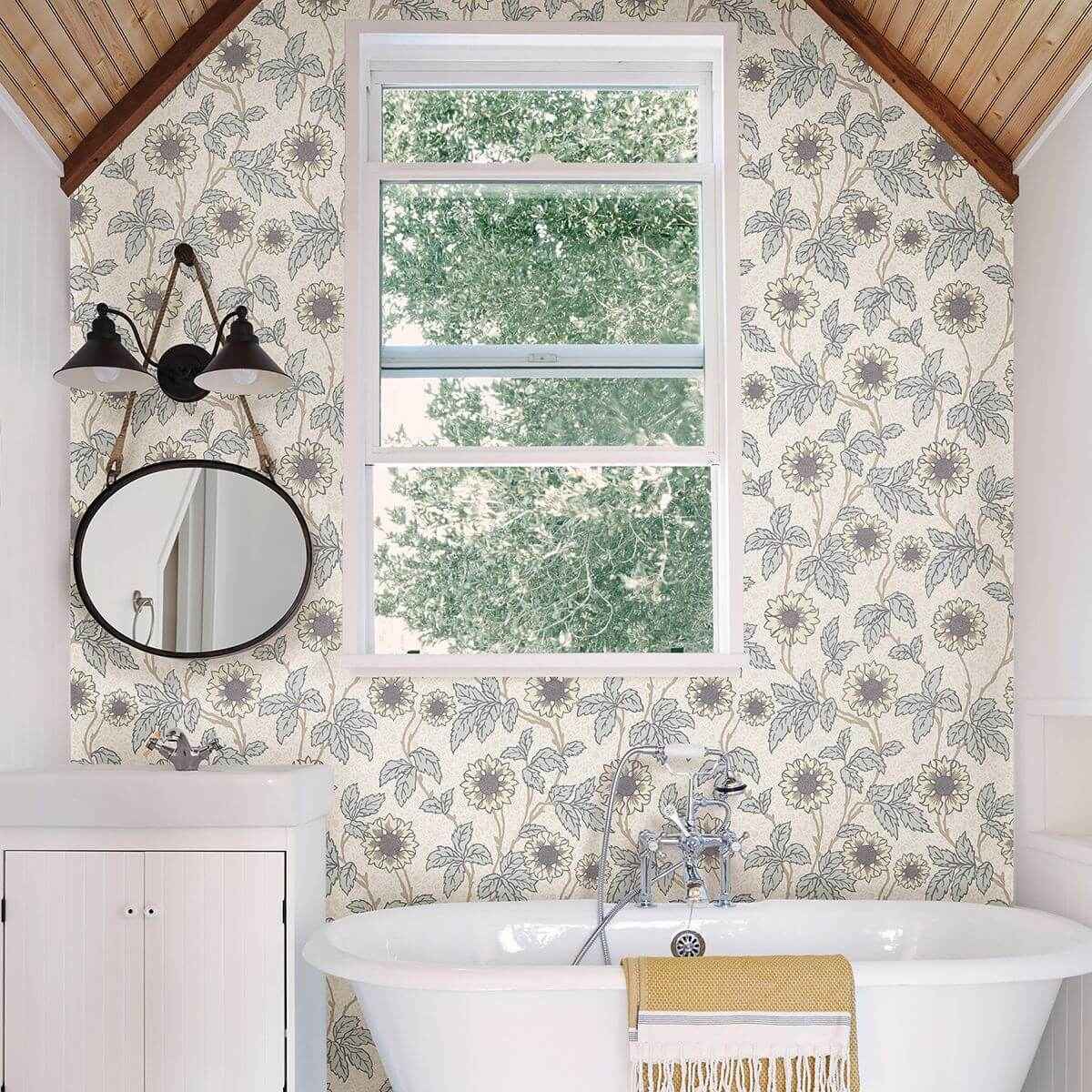 Leilani White Floral Wallpaper - York Wallcoverings - 2948-28020 - York Wallcoverings Wallpaper