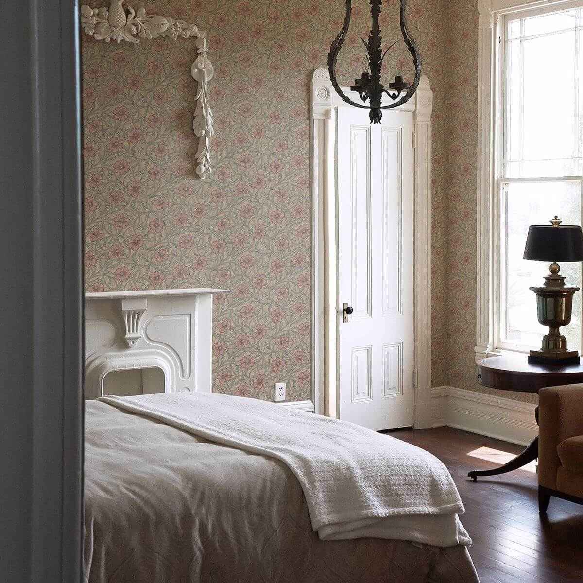 Imogen Light Brown Floral Wallpaper - York Wallcoverings - 2948-28026 - York Wallcoverings Wallpaper