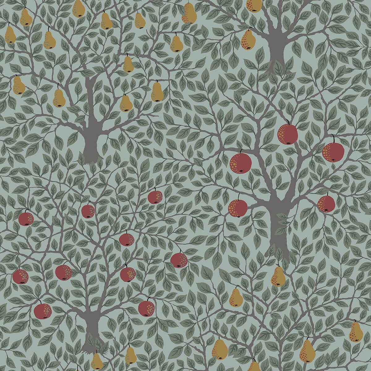 Pomona Green Fruit Tree Wallpaper - York Wallcoverings - 2948-33014 - York Wallcoverings Wallpaper