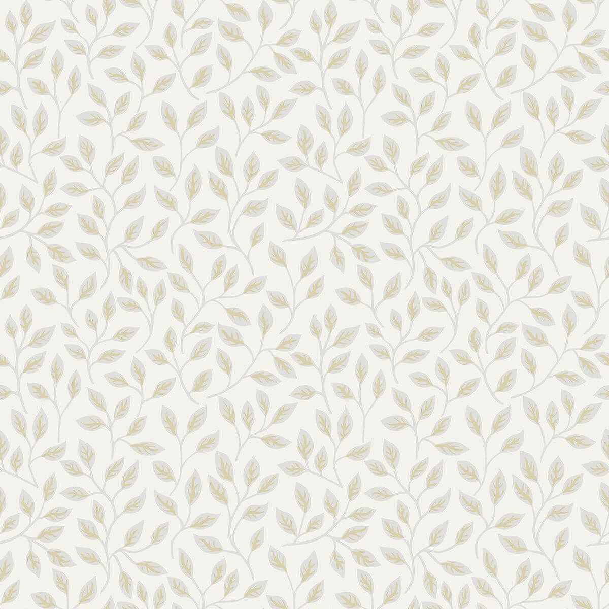 Posey White Vines Wallpaper - York Wallcoverings - 2948-33015