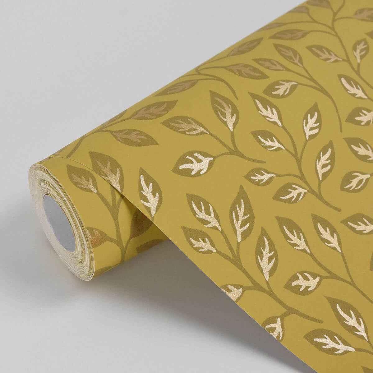 Posey Mustard Vines Wallpaper - York Wallcoverings - 2948-33017 - York Wallcoverings Wallpaper