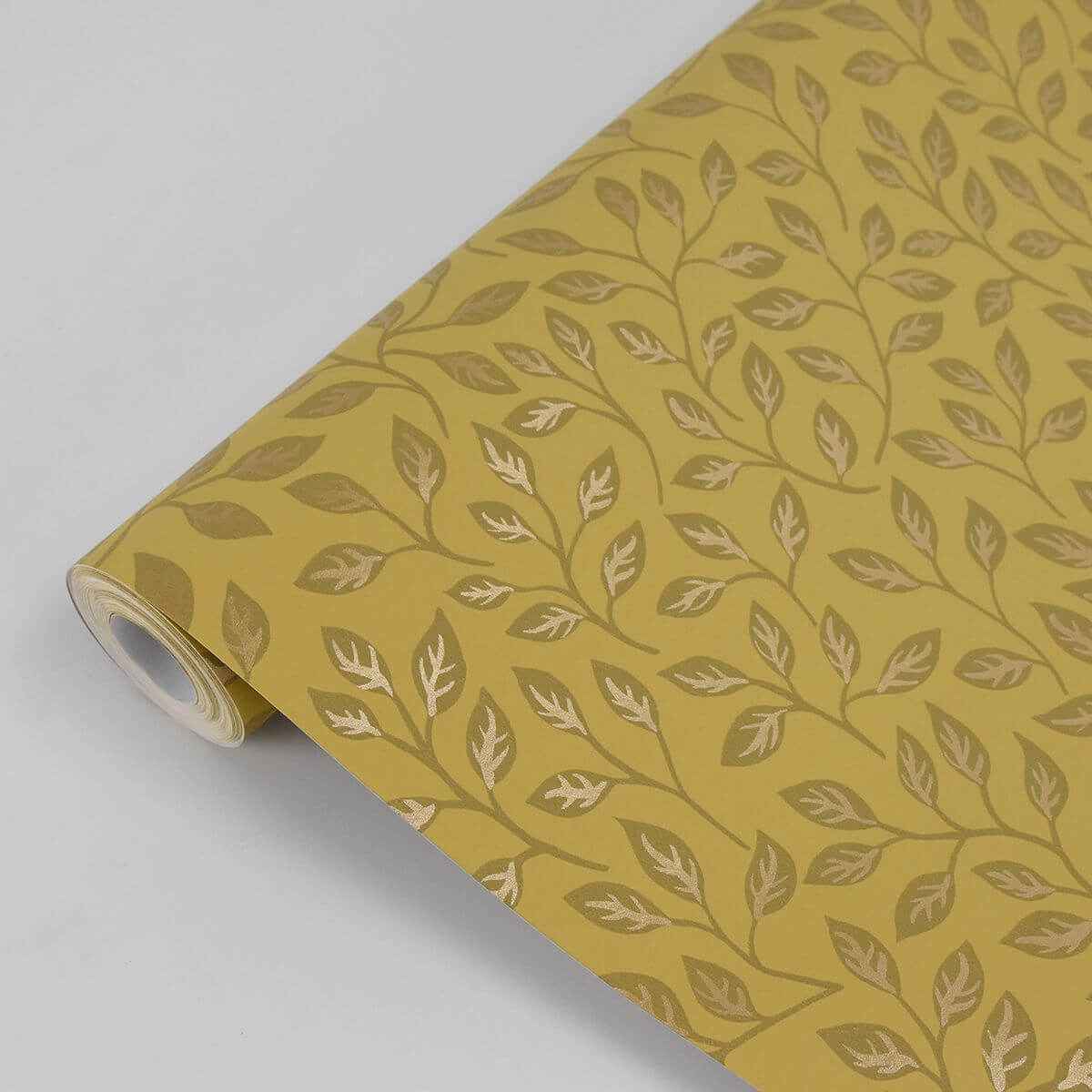Posey Mustard Vines Wallpaper - York Wallcoverings - 2948-33017 - York Wallcoverings Wallpaper