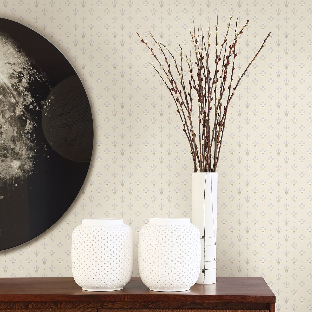 Lili White Miniature Floral Wallpaper - York Wallcoverings - 2948-33026 - York Wallcoverings Wallpaper