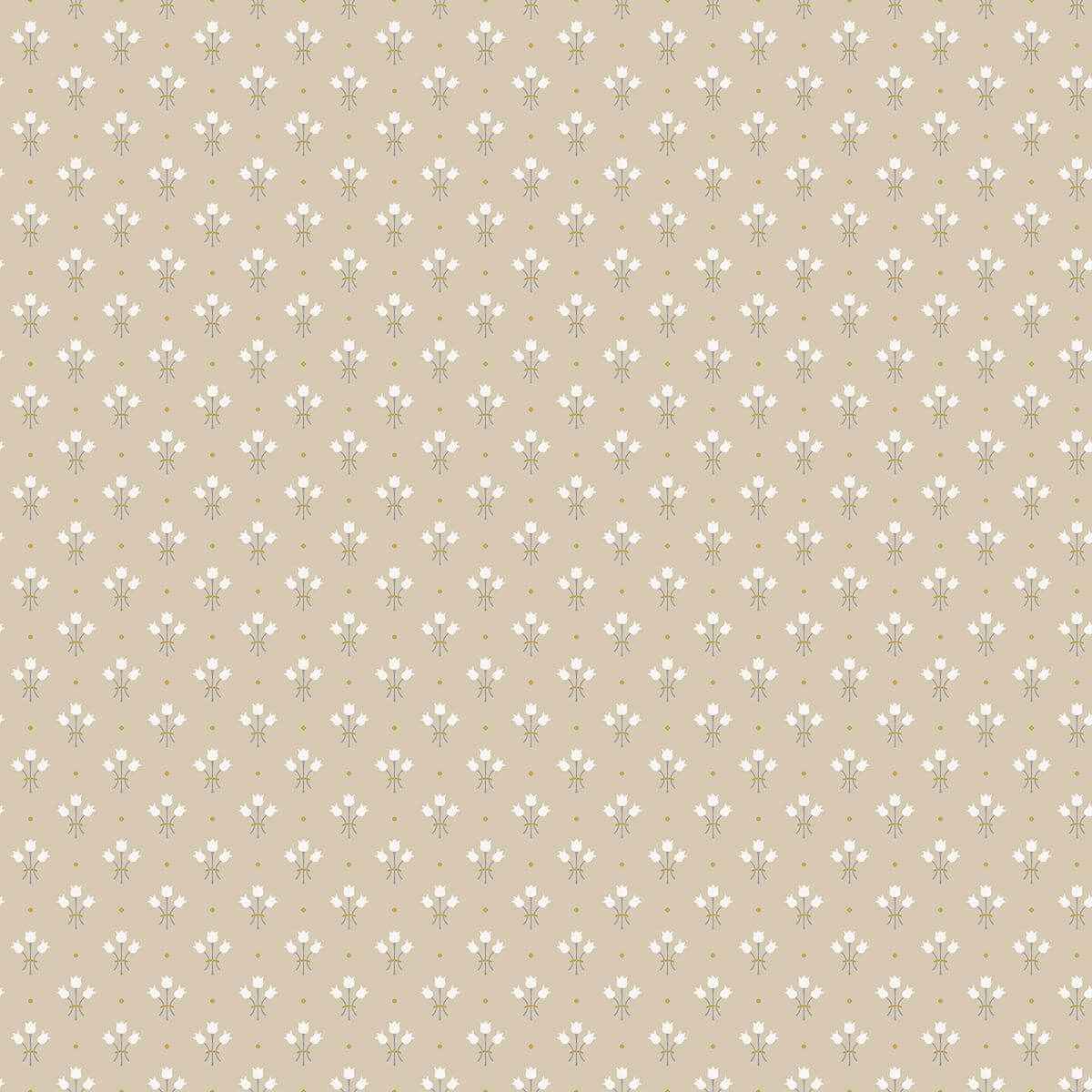 Lili Beige Miniature Floral Wallpaper - York Wallcoverings - 2948-33027