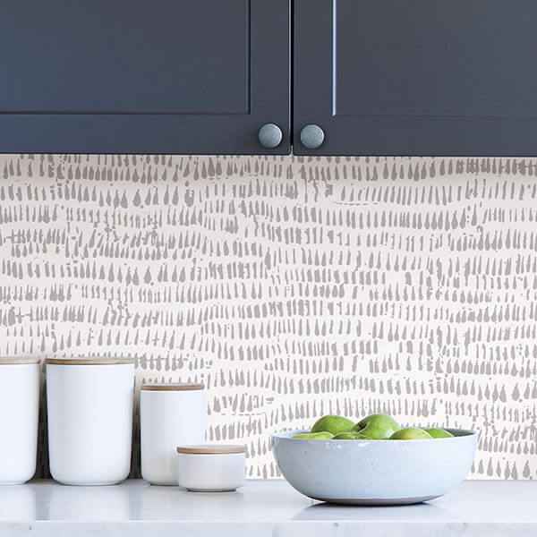 Kylver Grey Peel and Stick Wallpaper - York Wallcoverings - NU3387 - York Wallcoverings Wallpaper