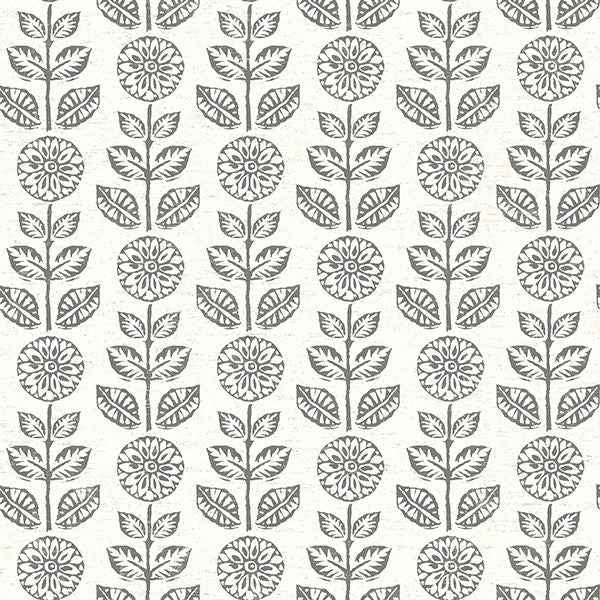 Dolly Dark Brown Folk Floral Wallpaper - York Wallcoverings - 2904-13511 - York Wallcoverings Wallpaper