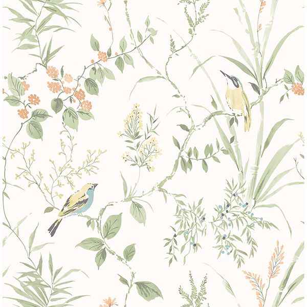 Imperial Garden Sage Botanical Wallpaper - York Wallcoverings - 2904-24174 - York Wallcoverings Wallpaper