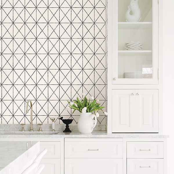 Intersection Black Diamond Wallpaper - York Wallcoverings - 2904-78003 - York Wallcoverings Wallpaper
