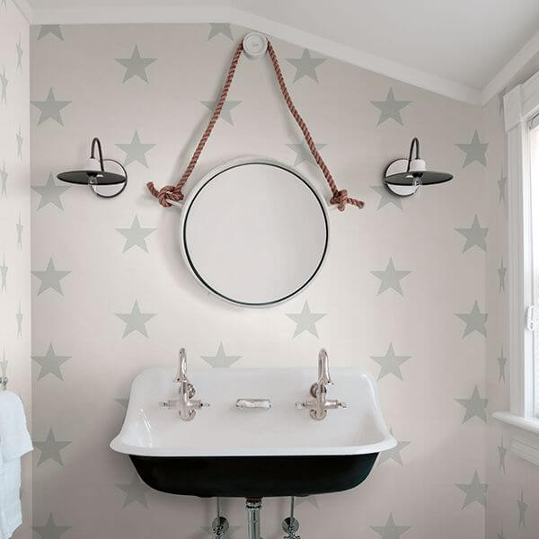mcgraw-teal-stars-wallpaper-york-wallcoverings-3119-13061 - York Wallcoverings Papel pintado