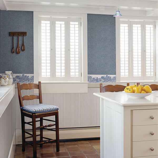 Waylon Denim Faux Fabric Wallpaper - York Wallcoverings - 3119-13522 - York Wallcoverings Wallpaper