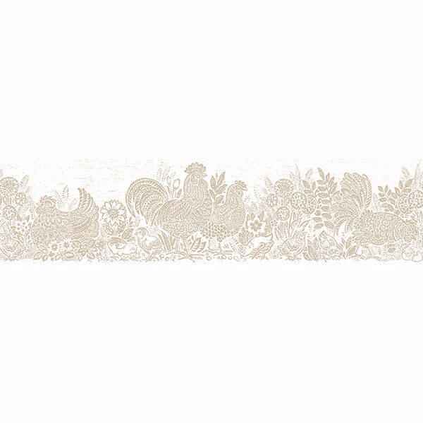 Parton Beige Chicken Wallpaper - York Wallcoverings - 3119-13553B - York Wallcoverings Wallpaper