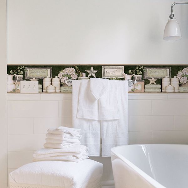 country-bath-black-rustic-wallpaper-york-wallcoverings-3119-63102b - York Wallcoverings Papel pintado