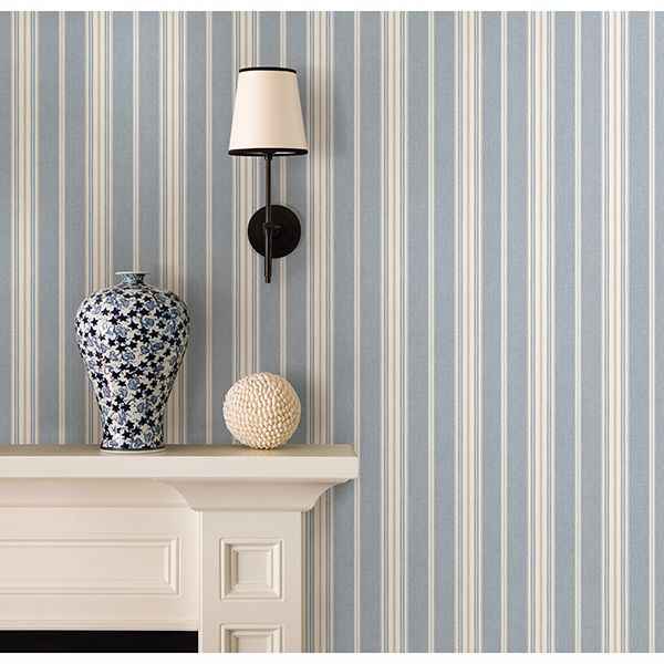 Cooper Denim Stripe Wallpaper - York Wallcoverings - 3119-491016 - York Wallcoverings Wallpaper