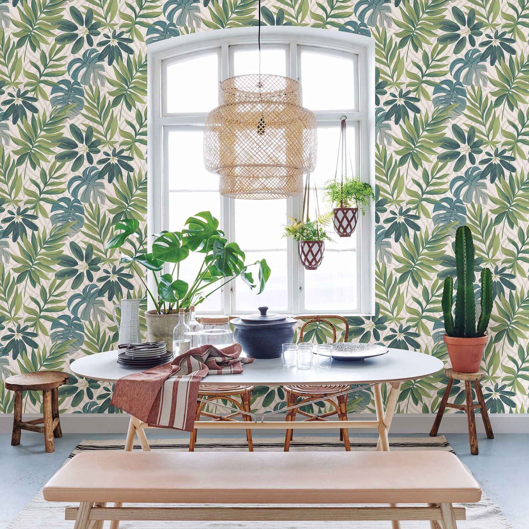 Nocturnum Green Leaves Wallpaper - York Wallcoverings - 2904-24200 - York Wallcoverings Wallpaper