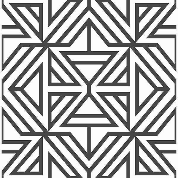 Black Linear Peel and Stick Wallpaper - York Wallcoverings - NUS3499