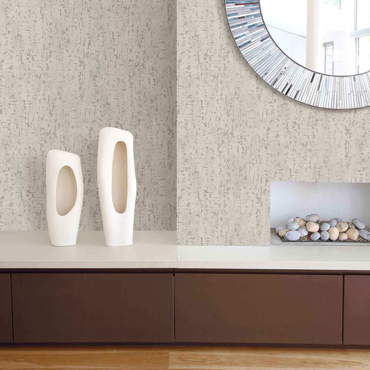 Malawi Light Grey Leather Texture Wallpaper - York Wallcoverings - 2949-60208 - York Wallcoverings Wallpaper
